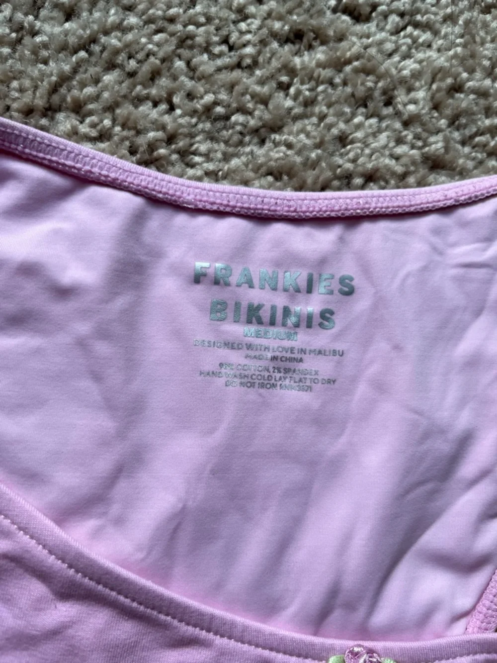 Frankie’s bikinis Dove classic bikini bottom in French Rose